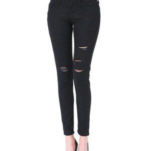 Black distressed flying monkey jeans